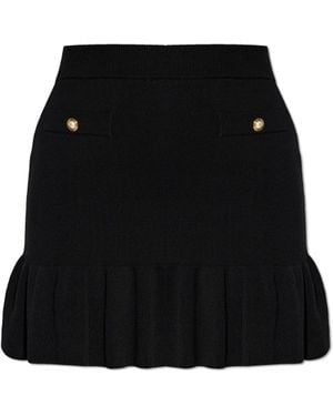 Alessandra Rich Skirt With Decorative Pockets - Black