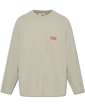 American Vintage T-Shirt With Printed Logo - White
