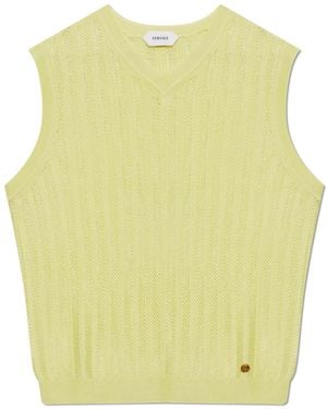 Versace V-Neck Vest - Yellow