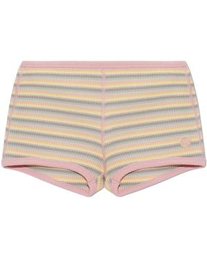 Amiri Striped Pattern Shorts - Natural