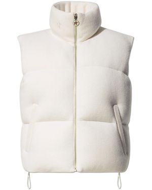 Perfect Moment Quilted Vest With A Stand-Up Collar - White