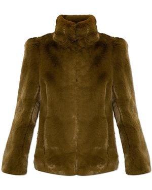 Balmain Faux Fur Jacket - Green