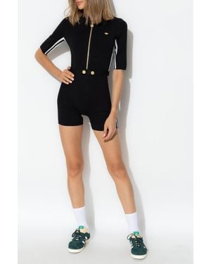 adidas Originals Polo Jumpsuit With Belt - Black