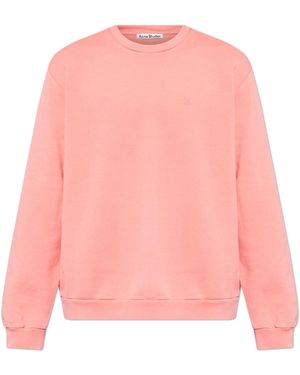 Acne Studios Sweatshirt With Patch - Pink