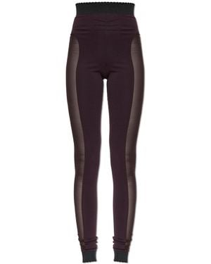 The Attico Leggings With Logo - Purple
