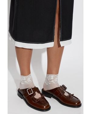Marni Leather Slides - Black
