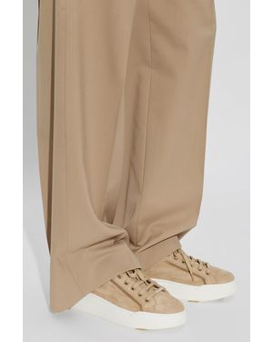 Max Mara Suede Sports Shoes - Natural