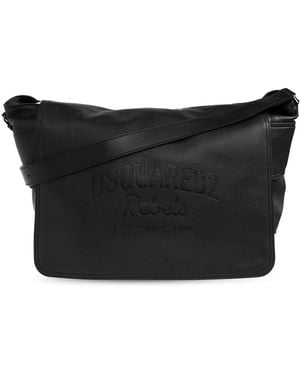 DSquared² Leather Shoulder Bag - Black