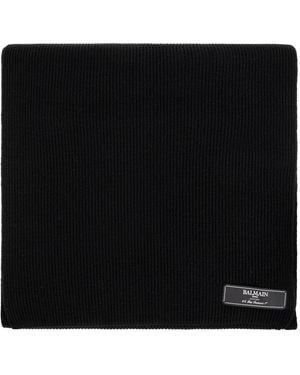 Balmain Wool Scarf - Black