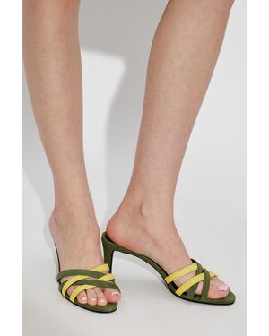 Furla 'Essential' Heeled Mules - White