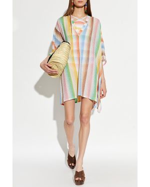 Missoni Patterned Poncho - White