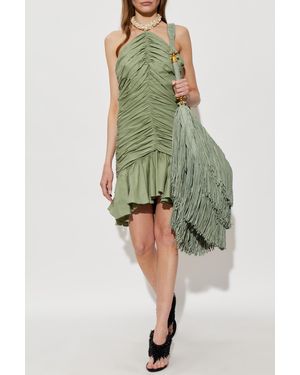Balmain Short Dress With Appliqués - Green