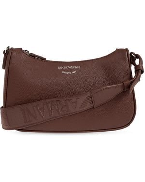 Emporio Armani Bag With Printed Logo - Brown
