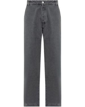 Officine Generale Jeans With Logo - Grey