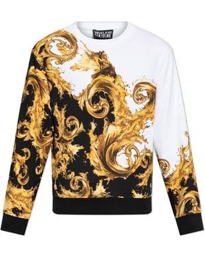 Versace Jeans Couture Sweatshirt With "Barocco" Print - White