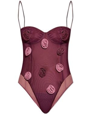 Oséree One-Piece Swimsuit With Lurex Thread - Red
