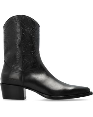 DSquared² Leather Cowboy Boots - Black