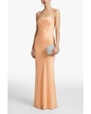forte_forte Satin Off-The-Shoulder Dress - Orange