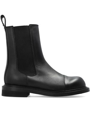 Moschino Leather Chelsea Boots - Black