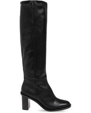 Max Mara Leather Boots - Black