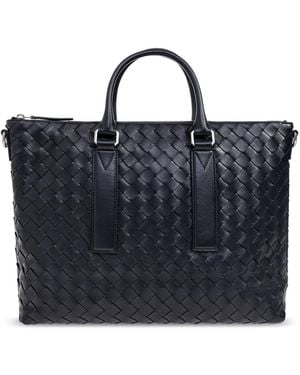 Bottega Veneta 'Classic Intrecciato' Briefcase - Blue