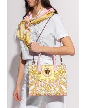 Versace "La Medusa Small" Shopper Bag - Gray