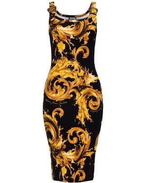 Versace Jeans Couture Fitted Dress With Straps - Metallic