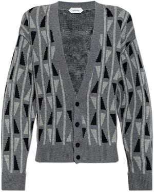 Versace Medusa Head Cardigan - Grey