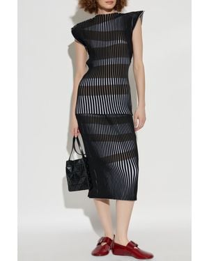 Issey Miyake Pleated Top - Black