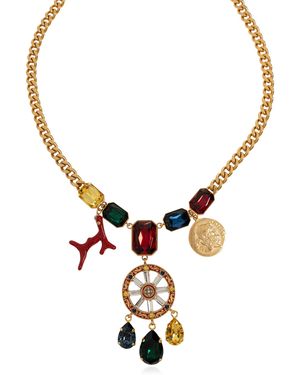 Dolce & Gabbana Necklace With Shimmering Crystals - Metallic