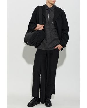 Comme des Garçons Wool Jacket With Open Lapels - Black