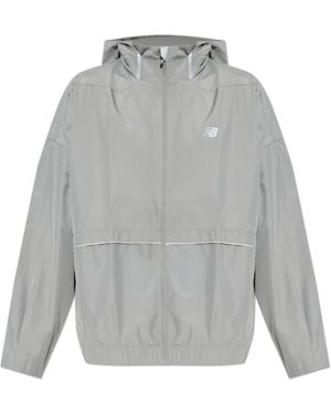 New Balance Lightweight Jacket With Logo - Grey