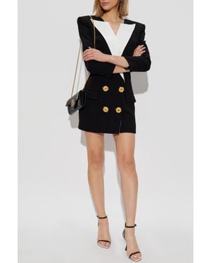 Balmain Dress With Decorative Buttons - Black