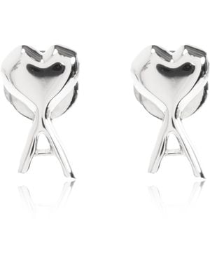Ami Paris Brass Earrings - Metallic