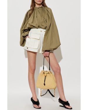 Balmain Loose-Fit Cotton Top - Natural