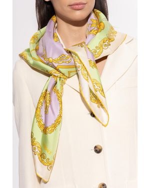 Versace Scarf With 'Hall Of Heroes' Print - Yellow