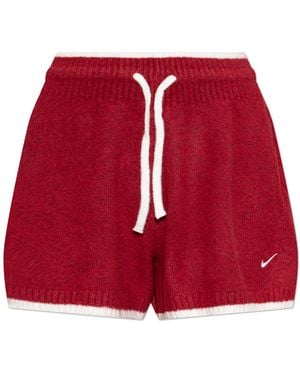 Nike Shorts With Logo - Red
