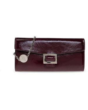Roger Vivier "Belle Vivier" Clutch - Purple