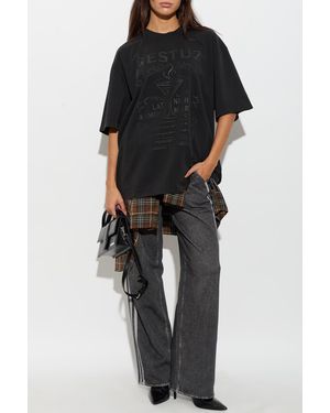 Gestuz Cotton T-Shirt 'Gzelrose' - Black