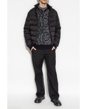 Versace Jacket With Standing Collar - Black