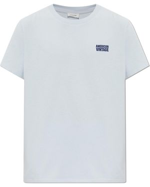 American Vintage T-Shirt With Printed Logo - White