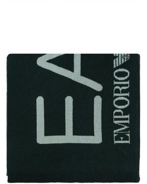 EA7 Scarf With Logo - Black