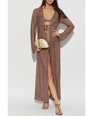 Missoni Beach Dress With Lurex Thread - Brown
