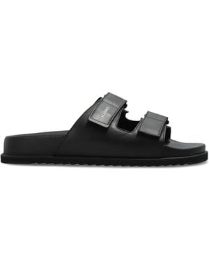 AllSaints Leather Slides "Vex" - Black