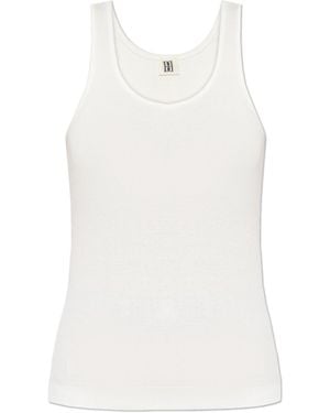 By Malene Birger Ribbed Top Anisa, - White