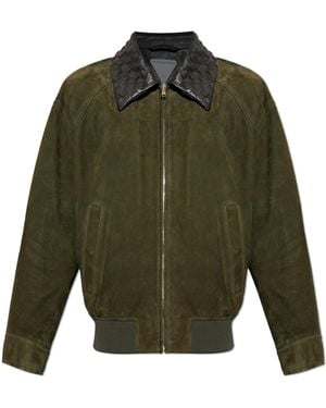 Bottega Veneta Leather Jacket - Green