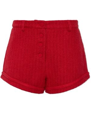 Posse 'Jacqueline' Tweed Shorts - Red
