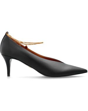 Stella McCartney High-Heel Court Shoes With A Chain - Black