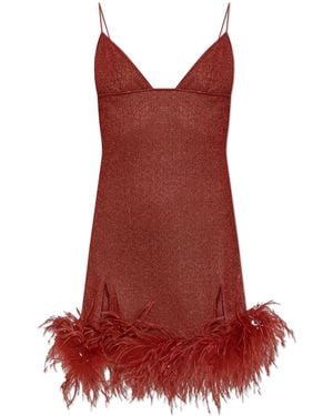 Oséree Feather Dress - Red