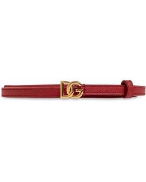 Dolce & Gabbana Leather Belt - Red